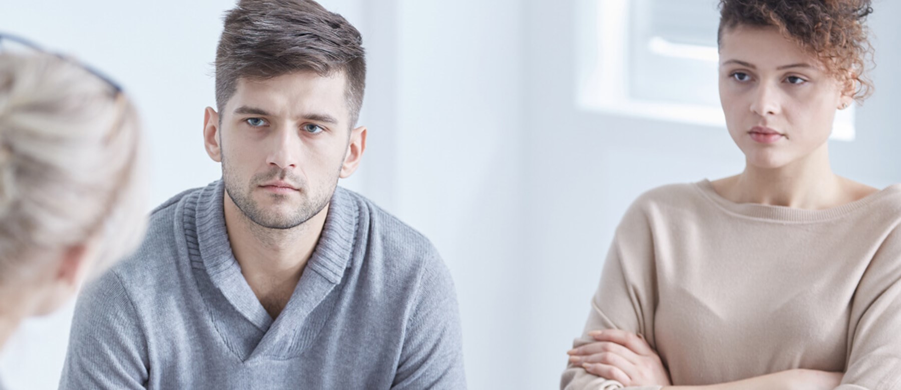 Unhappy Couple Unhappy Couple in Mediation Session